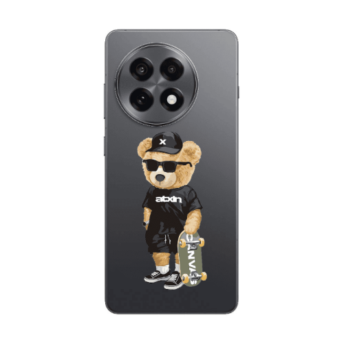 Oneplus 13 5G Bear with glasses Transparent Silicone TPU Θήκη